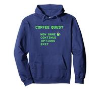 Coffee Quest Barista Gaming Funny Retro 8 bit Cafeína Sudadera con Capucha