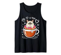 Coffee Ragdoll Cat Donut Camiseta sin Mangas