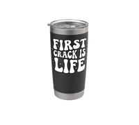 Coffee Roaster First Crack Is Life Retro Roasting Design Vaso térmico de acero inoxidable de doble pared