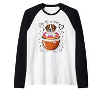 Coffee Saint Bernard Donut Camiseta Manga Raglan