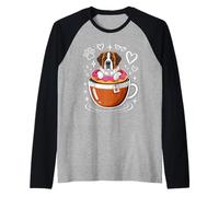 Coffee Saint Bernard Donut Camiseta Manga Raglan