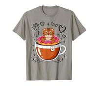 Coffee Scottish Fold Donut Camiseta