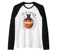 Coffee Scottish Terrier Donut Camiseta Manga Raglan