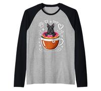 Coffee Scottish Terrier Donut Camiseta Manga Raglan