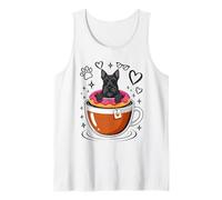 Coffee Scottish Terrier Donut Camiseta sin Mangas