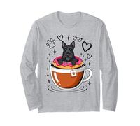 Coffee Scottish Terrier Donut Manga Larga