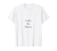 Coffee Sea Silence | Estética Costera de Vida Lenta Camiseta
