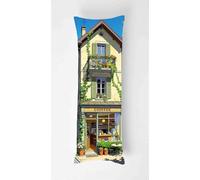 Coffee Shop Body Pillow Case Cover 70x90cm, Long Backrest Cushion Pillow Protector with Zipper, Decorative Bedding Pillowcase, Soft Body Pillow Cover for Couch Bedroom Summer