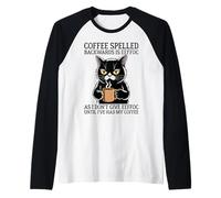 Coffee Spelled Backwards Is Eeffoc Camiseta Manga Raglan