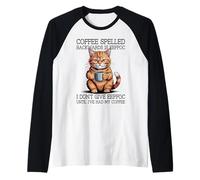 Coffee Spelled Backwards Is Eeffoc Camiseta Manga Raglan