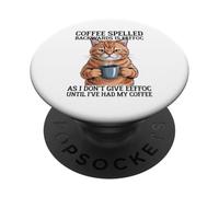 Coffee Spelled Backwards Is Eeffoc PopSockets PopGrip Adhesivo