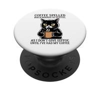 Coffee Spelled Backwards Is Eeffoc PopSockets PopGrip Adhesivo