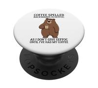 Coffee Spelled Backwards Is Eeffoc PopSockets PopGrip Adhesivo