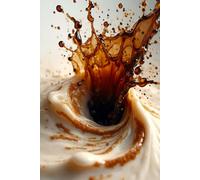 Coffee Splash: An Abstract Art Journal: A 6x9 Dot Grid Notebook for Dynamic Thoughts and Creative Energy | 160 Pages
