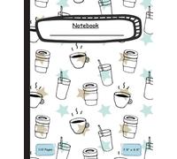 Coffee & Stars Composition Notebook: 110 Page Lined Journal for Note Taking, School, and Daily Writing | 7.5 x 9.5 Inch Cute Aesthetic Notebook: ... Coffee-Themed Cover for School or Journaling