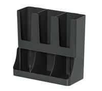 Coffee Station - Wall Mount Large Capacity Storage, Six Compartment Condiment Holder | Space Saving Countertop Rack, Pods Tea Packets Syrup Home Kitchen Cabinet Pantry Table Office Taza Tidy Shelf