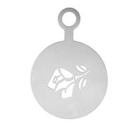 Coffee Stencils - Tool for Baristas | Stainless Steel 4.72 Inch Latte Stencil with Heart Pattern & Reusable Metal Etching Plate for Cappuccino, Espresso, Hot Chocolate and Morning Drinks