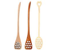 Coffee Stirring Rods 3Pcs Set | Long Handle Wooden Mixing Spoon for Hot Drinks/Coffee/Tea/Milk | Heat Tolerant & Environmentally Conscious for Home & Cafe