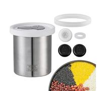 Coffee Storage Container, Coffee Grounds Organizer, 900ML Airtight Stainless Steel Jar, Large Opening Vacuum Sealed Container, Kitchen Storage Solution for Home Office Apartment Dining Room Kitchen