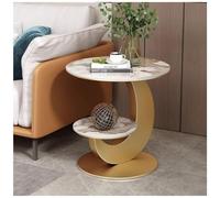 Coffee Table,Corner Table with Storage Shelf, Accent Tables Living Room, Bedroom Side Table, Bedroom Couch for Small Rooms End Table(B2,50cm/19.7in)