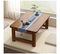 Coffee Table Folding Wooden Coffee Table Japanese Floor Tea Table Laptop Tatami Table Multifunctional Low Table (Color : Brown, Size : 60x40x30cm)