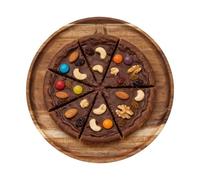 Coffee Table Tray, Round Display Charcuterie Board, Rustic Wood Tray Food Holder for Cheese, Fruit, Bread, and Snacks, Decorative Serving Trays for Home Decor, Kitchen, Living Room, Bathroom, Offices