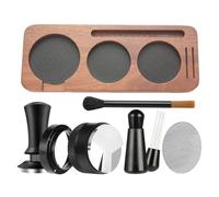 Coffee Tamper - 58mm Coffee Powder Press Tamping Set | Espresso Machine Tamper | Çoffee Ţamper Set 58mm Tamping Tools For Home Kitchen Cafe Bar Office Countertop Commercial Travel, Flat Base