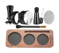 Coffee Tamper - Coffee Powder Press Tamping Set, 58 mm Espresso Machine Tamper with Flat Base, Baristas Tool, Coffees Accessories Tool, Brewing Equipment for Home Kitchen Cafe Bar Office Countertop