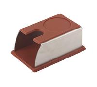 Coffee Tamper Holder | 2 - in - 1 Stainless Steel Stand & Powder Maker | Grip - Enhancing Rack for Coffee Machine/Coffee Table/Kitchen | Compact Tool with Silicone Base (Coffee)