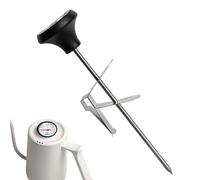 Coffee Temperature Gauge - Stainless Steel ABS | Instant Read Food Thermometer With Clip | Temperature Meter For Coffee, Chocolate, Milk, Foam Drinks Convenient To Operate