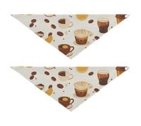 Coffee Time - Collar de perro resistente al desgaste y paquete de 2 para mascotas de varios tamaños, 30 x 12 y 2 pulgadas