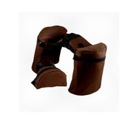 (Coffee) Trail Riding Saddle Horn Bags Set - Portable & Versatile Oxford Cloth Equestrian Sports Pommel Bags for Outdoor Horseback Riding