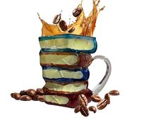 Coffee Travel Mug - 5,12 x 3,94 x 3,9 in Vintage 3d Handmade Glass Cop, Colored Drinkware, Multipurpose Heat-Resistant Beverage Container | Juice Whiskey Beer Cocktail Mug Supplies Home Bar Outdoor