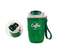 Coffee Vacuum Flask 12oz, Portable Insulated Coffee Travel Mug with Lid Handle, 316 Stainless Steel Thermal Water Bottle for Hot Cold Drinks Home Office Camping (#C)
