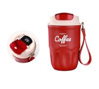 Coffee Vacuum Flask 12oz, Portable Insulated Coffee Travel Mug with Lid Handle, 316 Stainless Steel Thermal Water Bottle for Hot Cold Drinks Home Office Camping (#E)