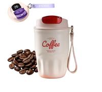 Coffee Vacuum Flask Portable Coffee Cup for Commute Office Users (White)