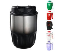 Coffee Vacuum Flask, Portable Coffee Cup, Stainless Steel Insulated Water Bottle with Lid and Handle, Hot Cold Drinkware Travel Cup Home Office Outdoor Camping Daily Use (Gradient, 260ML)