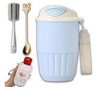 Coffee Vacuum Flask, Portable Coffee Cup with Lid & Handle, Stainless Steel Insulated Water Bottle, Insulated Tumbler for Home Office Outdoor Camping (G)