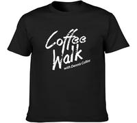 Coffee Walk Unisex T-Shirt Printed tee Graphic Top Men Shirt Black 3XL