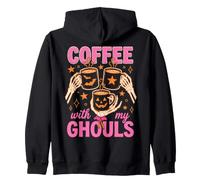 Coffee with My Ghouls Halloween Coffee Lover Sudadera con Capucha