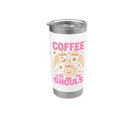 Coffee With My Ghouls Halloween Coffee Lover Vaso térmico de acero inoxidable de doble pared