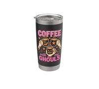 Coffee With My Ghouls Halloween Coffee Lover Vaso térmico de acero inoxidable de doble pared