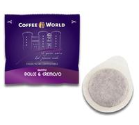 Coffee World 150 cápsulas de café WORLD, sabor dulce y crema - Oblea filtro de papel compuesto formato ESE44 7,5 gr