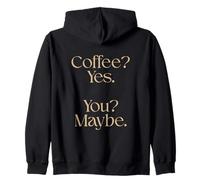 Coffee Yes You Maybe Cute Minimalista 2016 2026 Trend Graphic Sudadera con Capucha