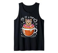 Coffee Yorkshire Terrier Donut Yorkie Terriers Camiseta sin Mangas
