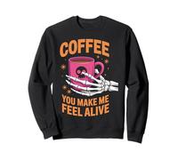 Coffee You Make Me Feel Alive Halloween Sudadera