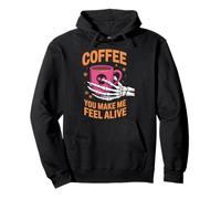 Coffee You Make Me Feel Alive Halloween Sudadera con Capucha
