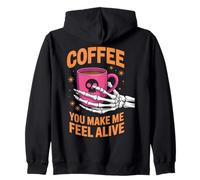 Coffee You Make Me Feel Alive Halloween Sudadera con Capucha