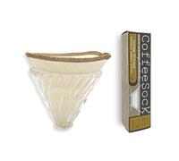 CoffeeSock Filtros de café reutilizables de algodón orgánico (Certificado por GOTS) (hechos para adaptarse a hario) V60-02 Natural