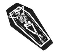 Coffin Bath Mat - 39,37 x 15,7 in Gothic Skeleton Pattern Rug, no deslizante de Halloween para baño con textura suave | for Home Decor Bedroom Entryway Front Door Dorm Living Room